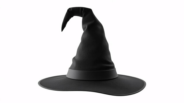 Black witch hat, Halloween costume accessory, dark magic hat, witchcraft headwear