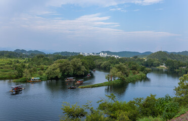 Fototapeta premium Moon Bay Scenic Area in Wuyuan, Jiangxi Province