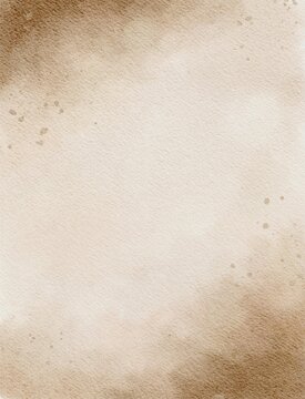 Hand Painted Hand Drawn Soft Minimalist Abstract Vertical Brushstrokes Watercolor Background | Light brown muted khaki beige for Wedding Invitation Design and Greeting | Paper texture