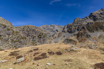 Fototapeta premium Mountain scenery in the Belledonne massif , French alps , Isère