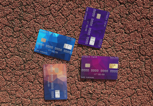 Mockup of credit cards