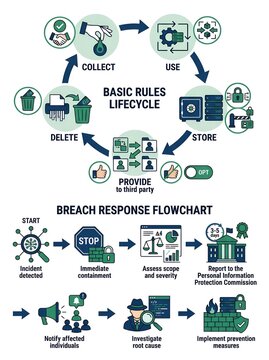Japanese Personal Information Protection Law Basic Rules and Incident Response Flowchart for Compliance Training