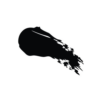 Lipstick smear silhouette icon vector flat design.