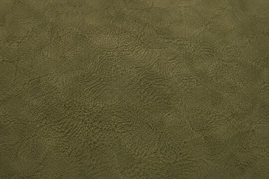 Olive Green Suede Leather Texture with Soft Velvety Surface