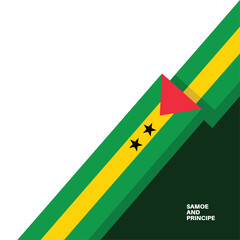 sao tome and principe flag diagonal geometric design for posters and banners © Artoniumw