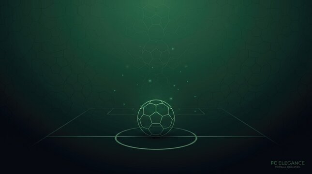 FIFA world cup 2026 Minimalist soccer ball on futuristic glowing football pitch