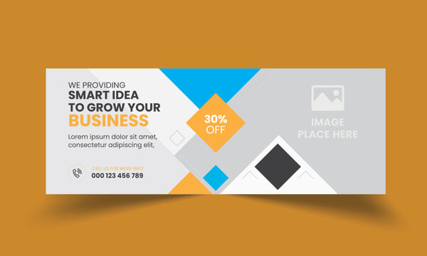 Modern business banner template with diamond shaped geometric patterns and bright minimalist aesthetic.