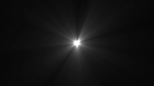 Abstract CC Light Rays Glow Animation. Animations of the Sun's rays. Shine or sun effect on white cc light ray. light flare overlay on black background.