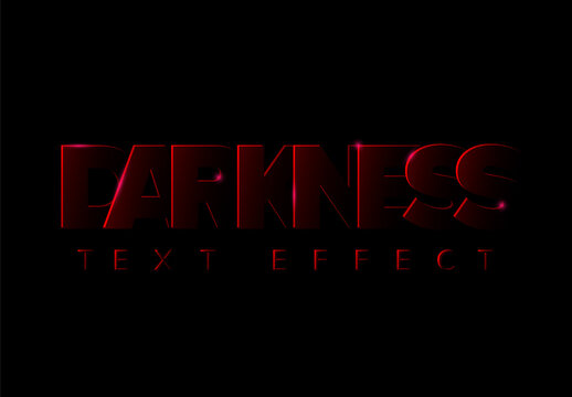 Dark Red Glowing Editable Text Effect Design on Minimalist Black Background