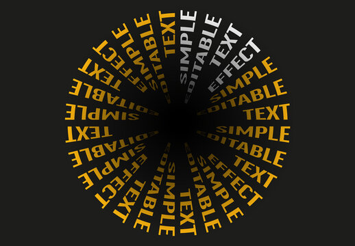 Circular Editable Text Effect - Text inside the Round Hole