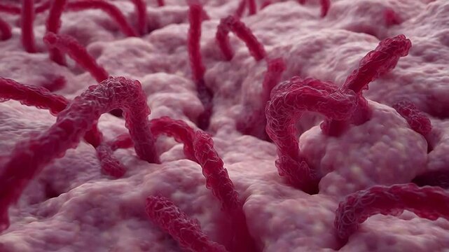 Microscopic view of cellular structures