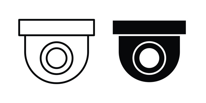 CCTV icon design, design element set.