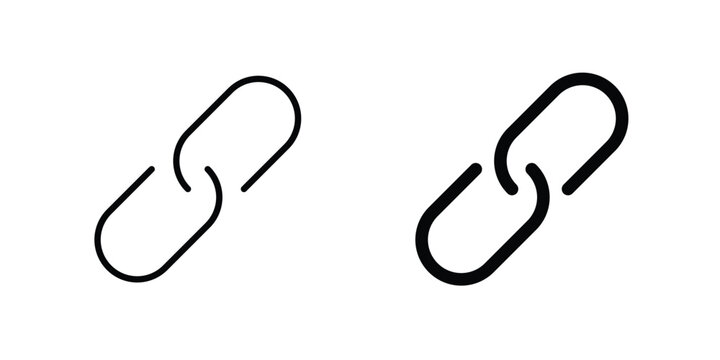 Chain link icon design, design element set.