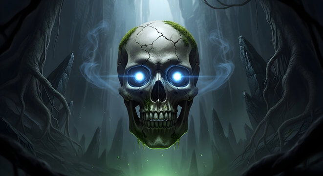 scary halloween skull