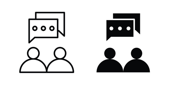 Communication icon design, design element set.