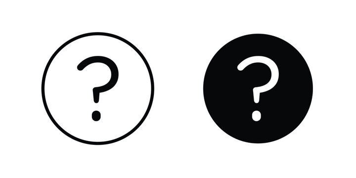 Doubts button icon design, design element set.