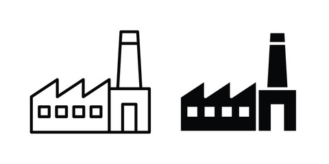 Naklejka premium Factory icon design, design element set.
