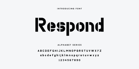 Fototapeta premium Respond Font Alphabet Series Vector