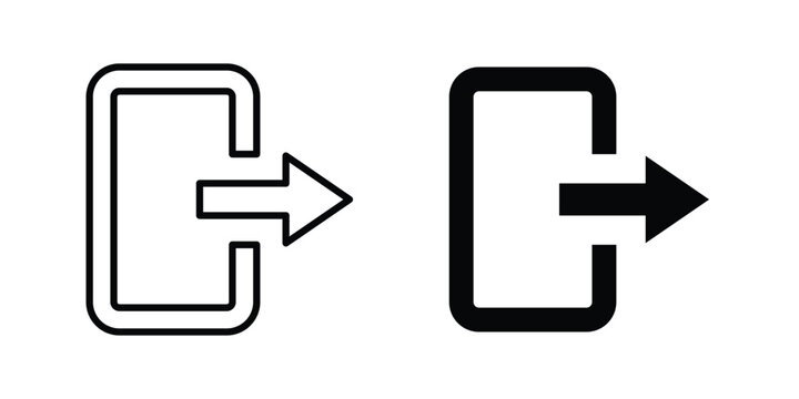 Log out icon design, design element set.