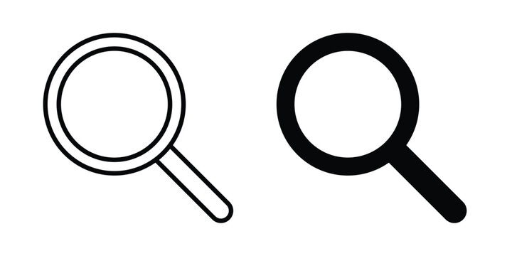 Loupe icon design, design element set.