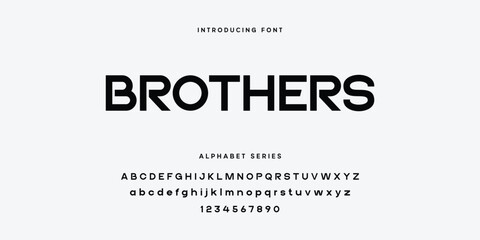 Obraz premium Brothers Font Alphabet Series Vector