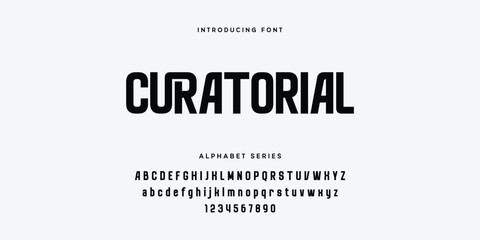 Fototapeta premium Curatorial Font Alphabet Series