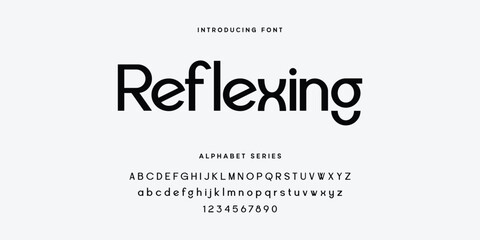 Fototapeta premium Modern Sans-Serif Font Alphabet Typography Design