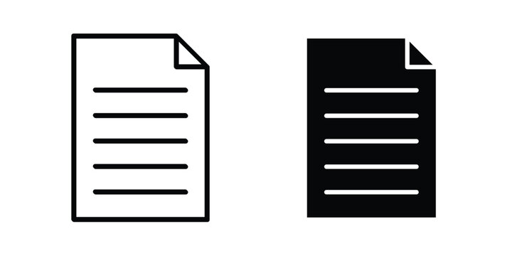 Paper documents icon design, design element set.