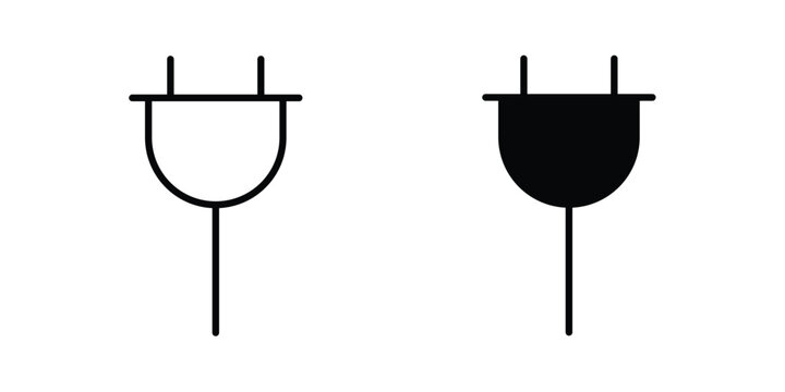 Power plug icon design, design element set.