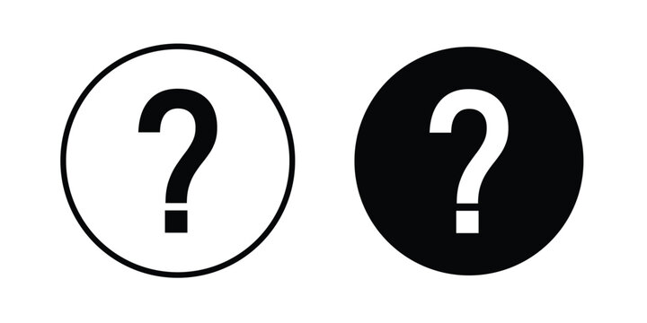 Question mark icon design, design element set.