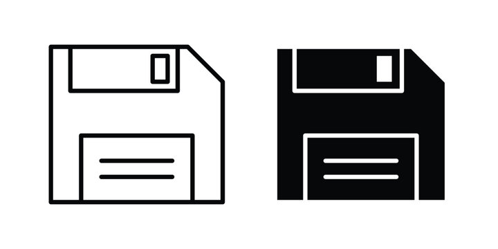save button icon design, design element set.