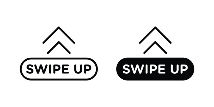 swipe up icon design, design element set.