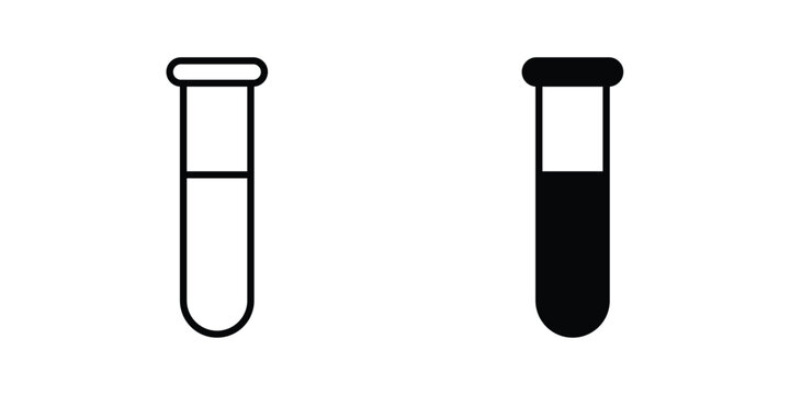 Test tube icon design, design element set.
