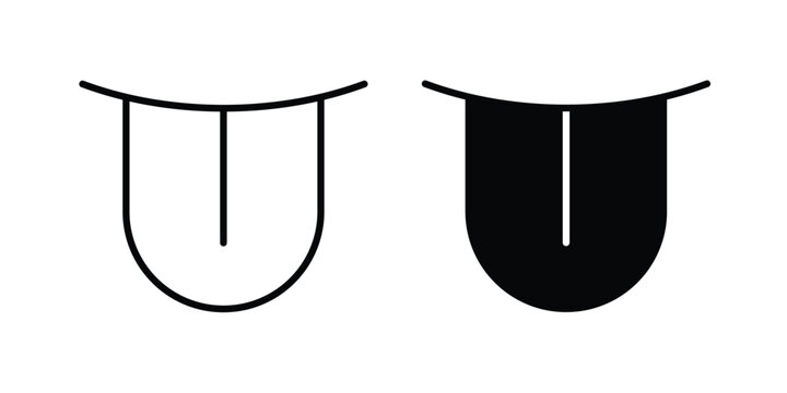 Tongue icon design, design element set.