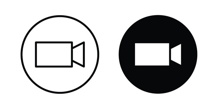 Video call icon design, design element set.