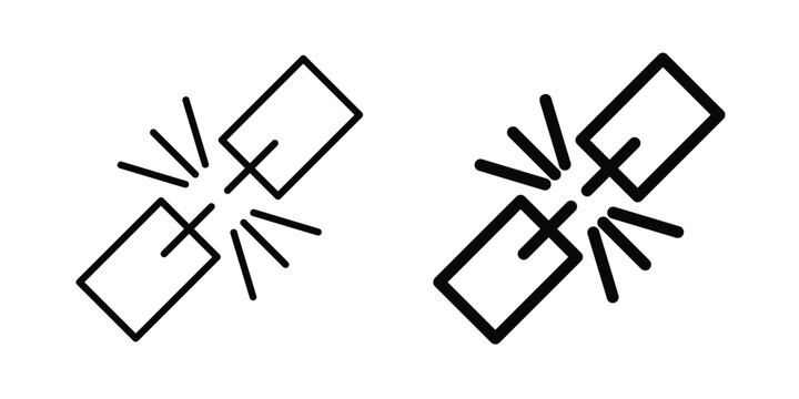 Weakness icon design, design element set.
