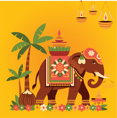Naklejka premium Onam Festival Kerala Cultural...