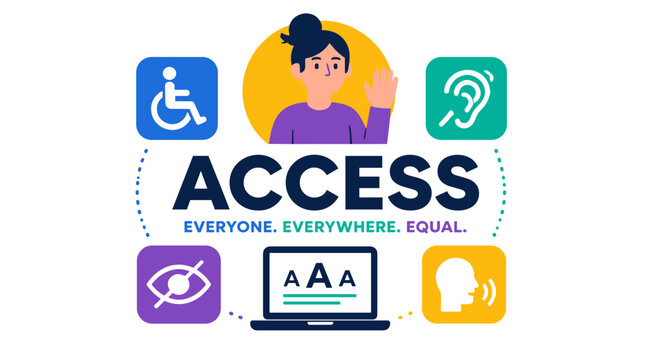 Accessibility for Everyone Inclusive Access Logo Concept.
