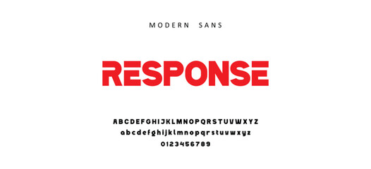 Obraz premium Modern Sans Font Response Typography