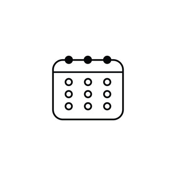 Simple black and white of a smartphone with circular buttons mobile phone keypad