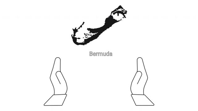 Bermuda Triangle Mystery and Hand Gestures Illustration.