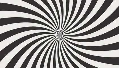 Optical illusion with black and white swirling stripes © Muhammad Umar