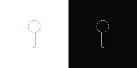 Minimalist white and black line of a person, male and female, standing upright line person male female standing figure © AMINUR