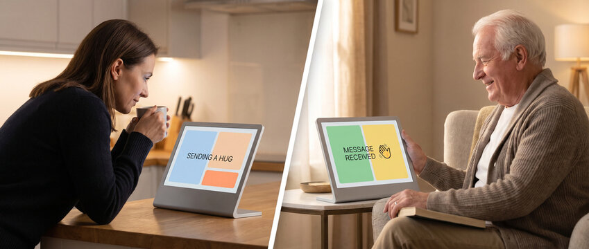 Asynchronous family messaging helping older parents feel connected