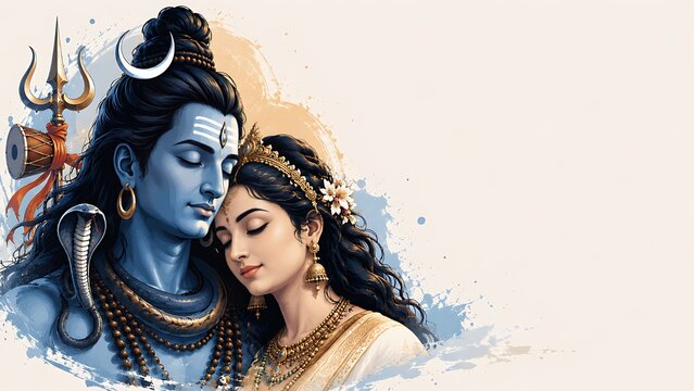 Traditional Mahashivratri Pradosh Vrat Masik Shivratri Nishita Kaal Sital Sasthi puja of Bhagwan Shiv Shankar Bhujang Mahadev Bholenath Mahakal Parvati ShivShakti