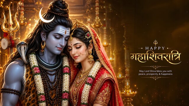 Traditional Mahashivratri Pradosh Vrat Masik Shivratri Nishita Kaal Sital Sasthi puja of Bhagwan Shiv Shankar Bhujang Mahadev Bholenath Mahakal Parvati ShivShakti