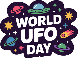 WORLD UFO DAY vector illustration isolated on white background © tanvir