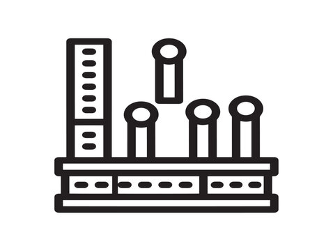 cribbage game board with pegs flat design vector illustration