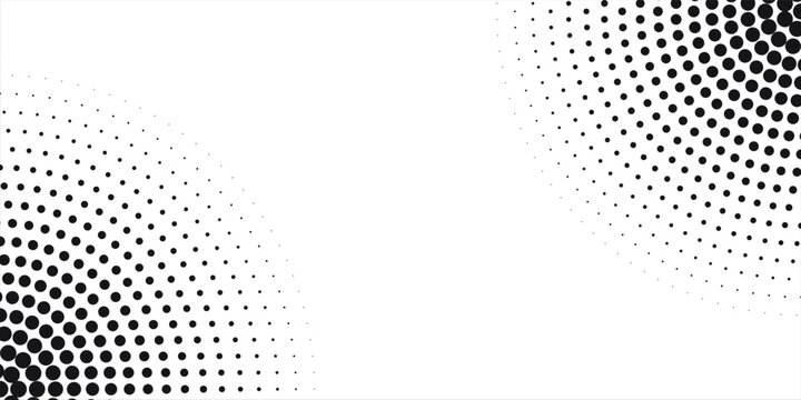 Halftone circular spiral logo set. Circular dotted isolated on the white background. Halftone fabric design.Halftone circle dots texture. Vector design element for various purposes.