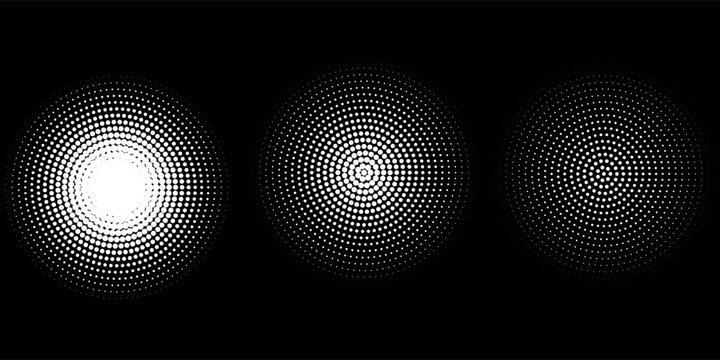 Halftone dots in circle form. round logo . vector dotted frame . design element,eps.10